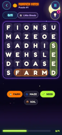 An easier grid for the Little Ghouls age mode, ages 4–6